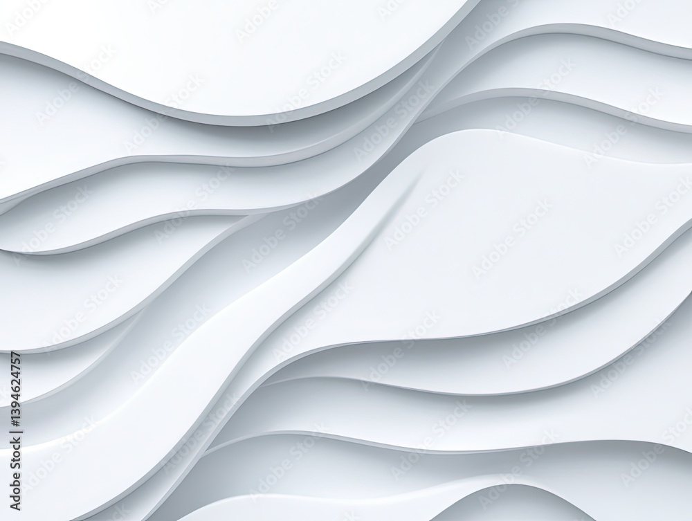 Obraz premium Abstract white waves background texture