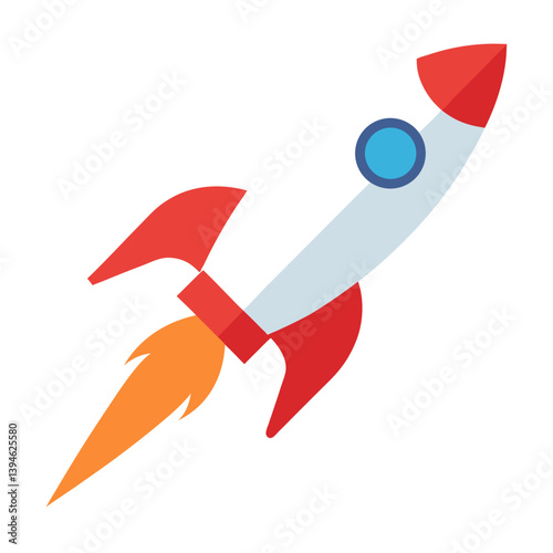 Rocket in slow-motion liftoff