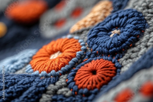 Colorful crochet detail