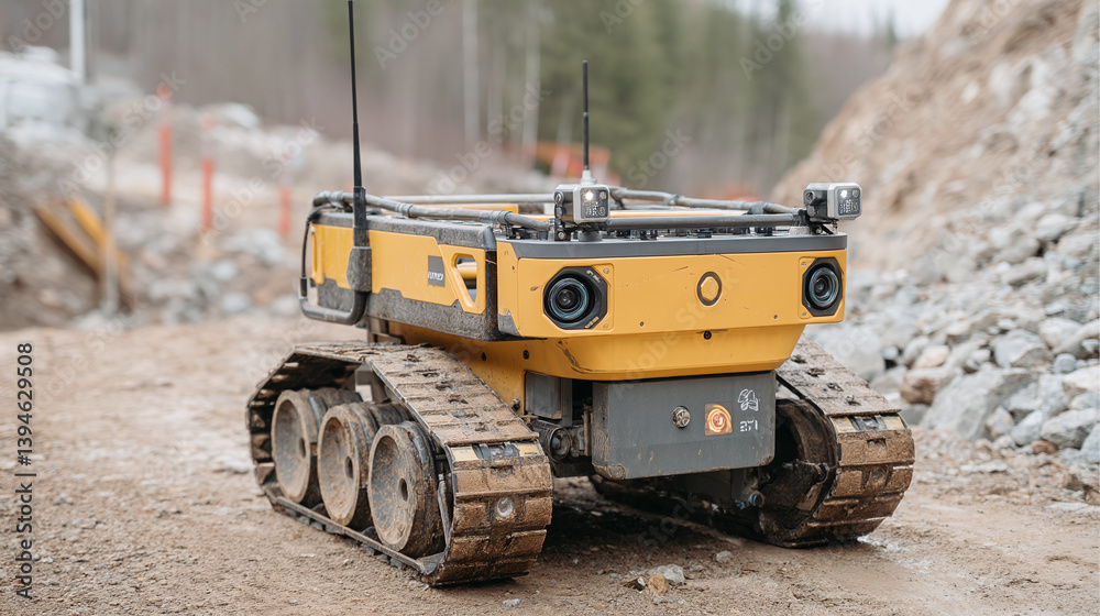 Autonomous Construction Robot on a Job Site Autonomous Construction Robot on a Job Site