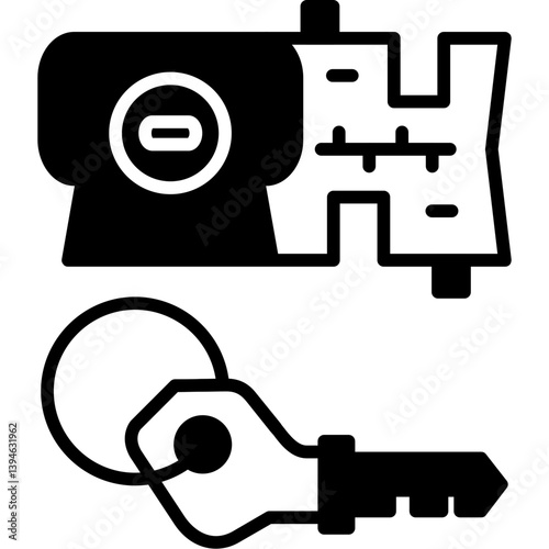 Cylinder Key Icon