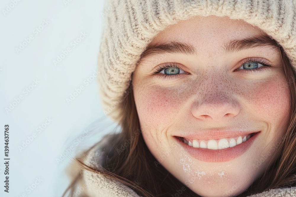 Smiling woman in winter hat Smiling woman in winter hat
