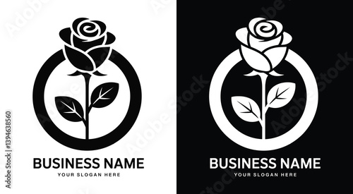 Ring and Rose Logo Bold Black Love for Wedding Planners