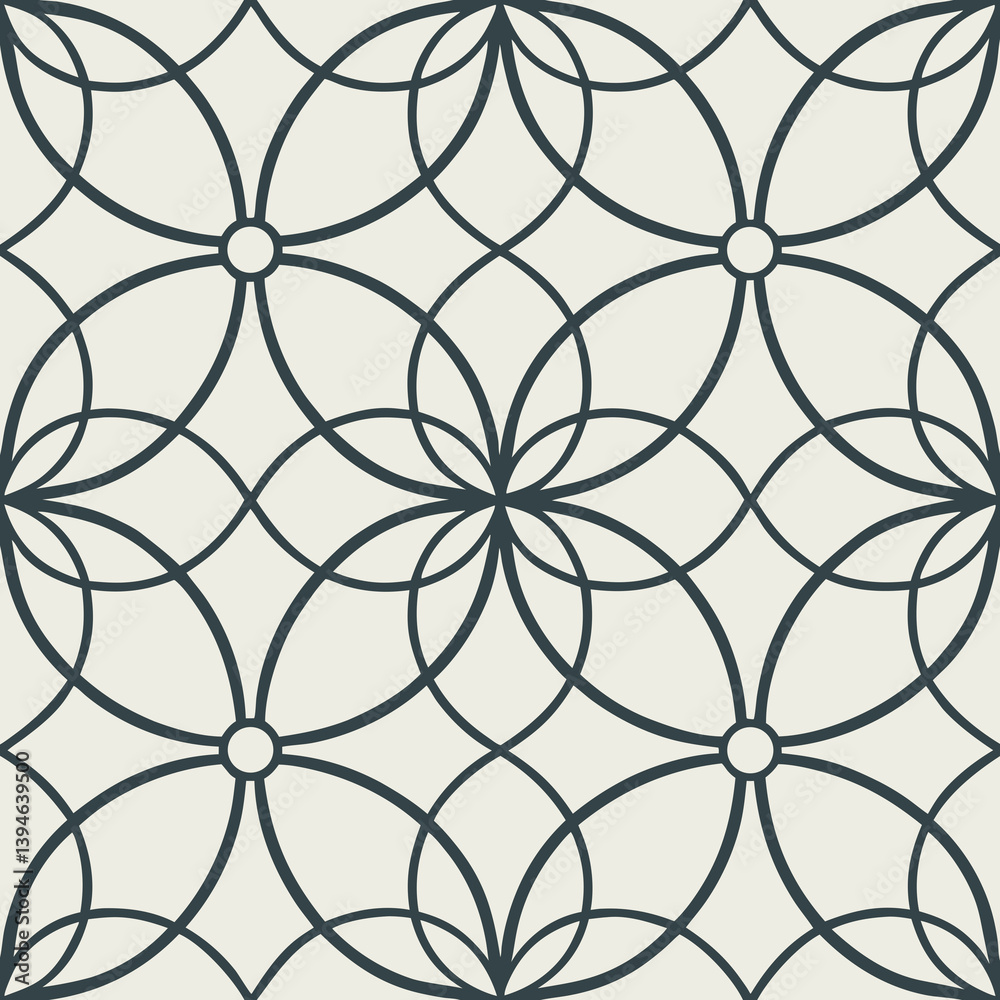 Naklejka premium Dotted line geometric seamless pattern vector image