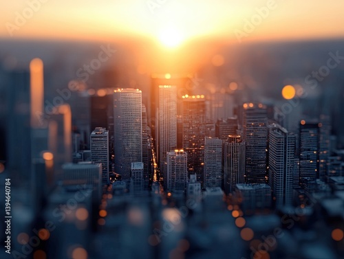 Cityscape at sunset