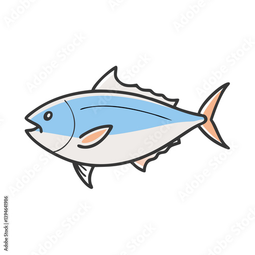 albacore tuna icon, albacore tuna vector illustration-simple illustration of albacore tuna, perfect for albacore tuna logos and icons