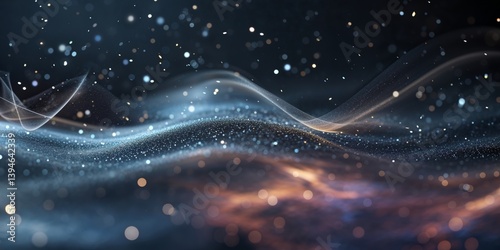 Dark and Glittered Galaxy Abstract Liquid Background.