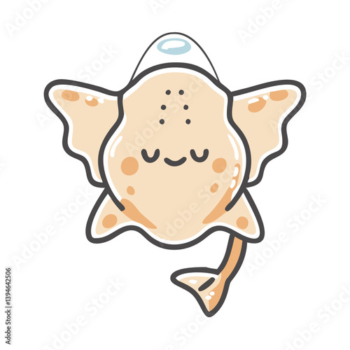 angel shark icon, angel shark vector illustration-simple illustration of angel shark, perfect for angel shark logos and icons