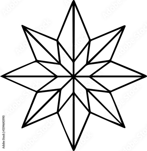 black and white star