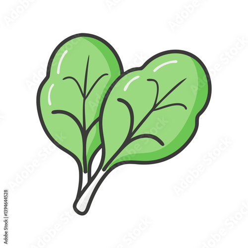 baby spinach icon, baby spinach vector illustration-simple illustration of baby spinach, perfect for baby spinach logos and icons