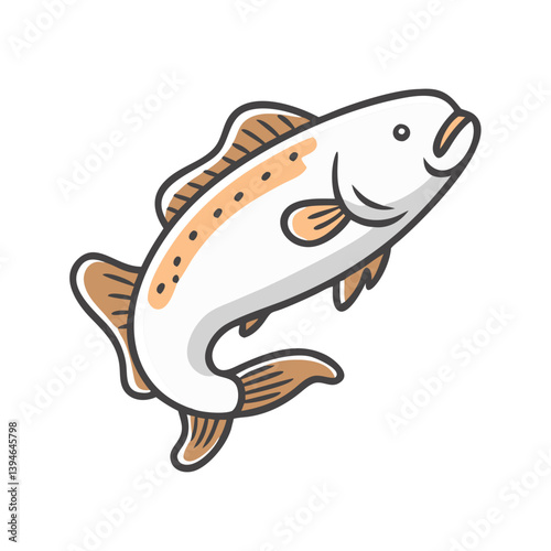 barramundi icon, barramundi vector illustration-simple illustration of barramundi, perfect for barramundi logos and icons