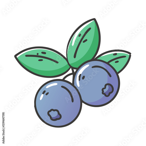 bilberry icon, bilberry vector illustration-simple illustration of bilberry, perfect for bilberry logos and icons