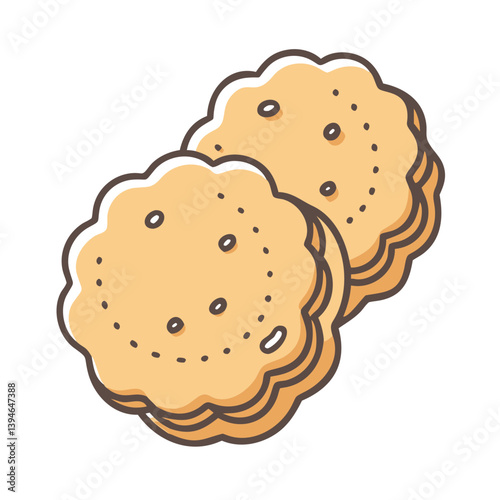 biscuit icon, biscuit vector illustration-simple illustration of biscuit, perfect for biscuit logos and icons