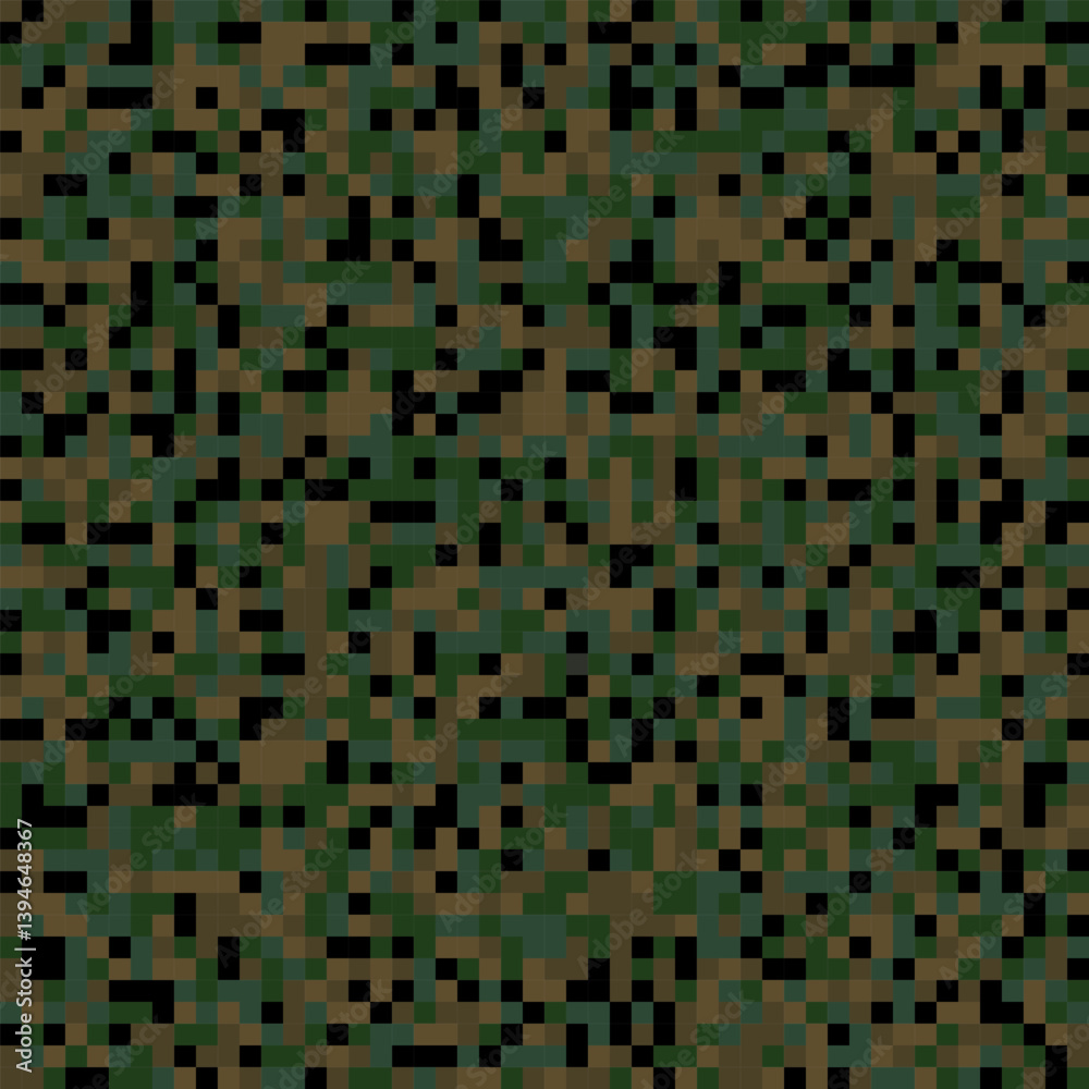 Geometric illustration, mosaic pattern, abstract pixels, camouflage, seamless pattern Geometric illustration, mosaic pattern, abstract pixels, camouflage, seamless pattern