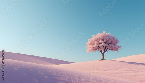 lonely tree in the snow