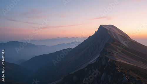 sunset in the mountains
