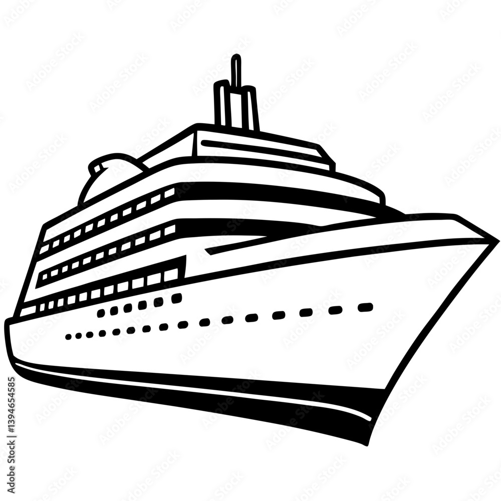 Obraz premium Luxurious yacht silhouette