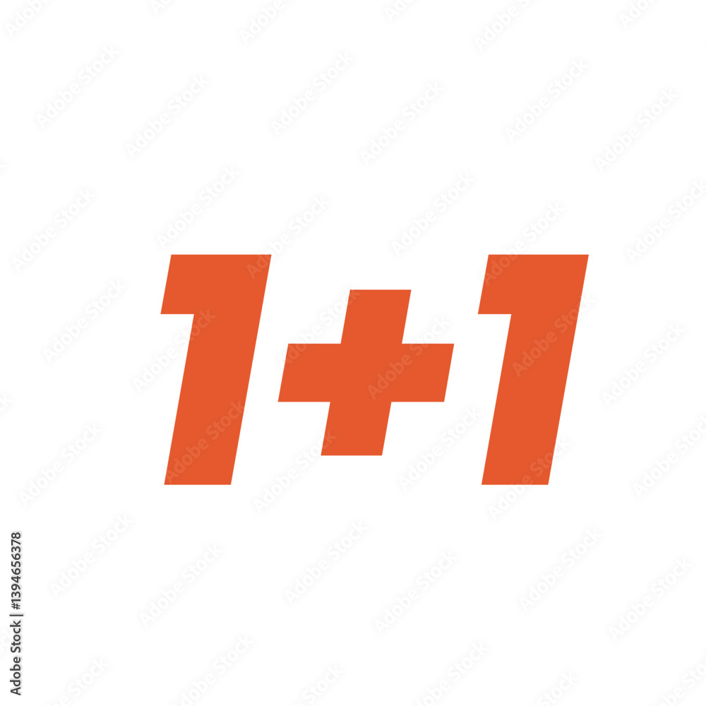 Fototapeta premium Modern sale banner with bold numbers and shadow effect.