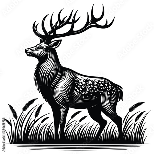 silhouette of a deer