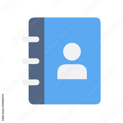 Address Book Icon Design for Coloring Pages