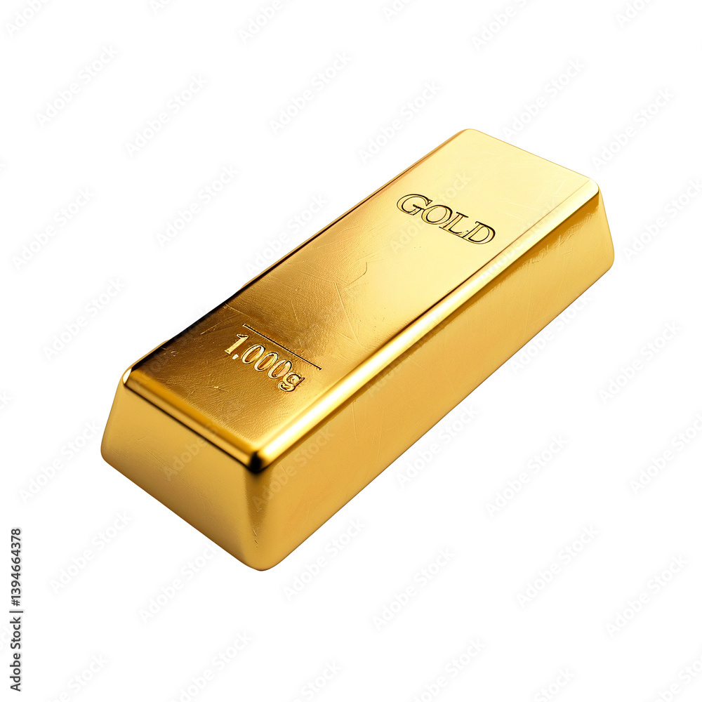 Large kilogram gold bar. Without background. PNG Large kilogram gold bar. Without background. PNG
