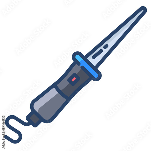 Linear color Hair Curler icon