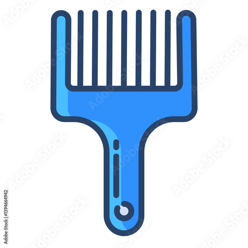 Linear color Hairbrush icon