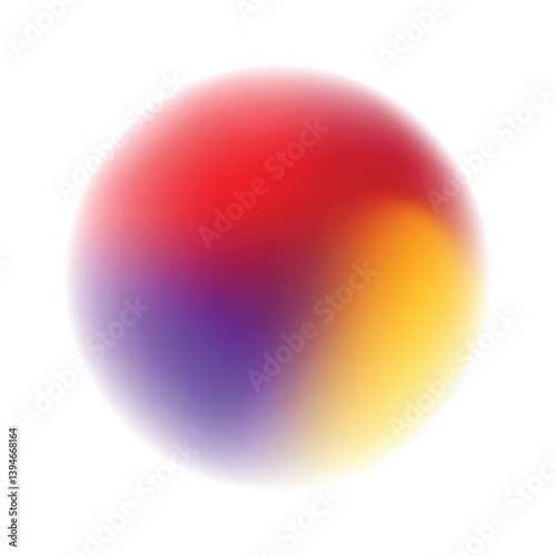 Circle shaped vector illustration featuring vibrant color gradients, perfectly blended to form a bold abstract centerpiece with modern artistic flair.


