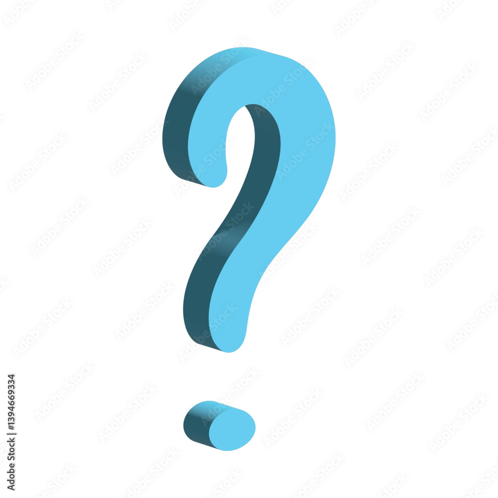 Naklejka premium 3d question mark clipart Single element for design