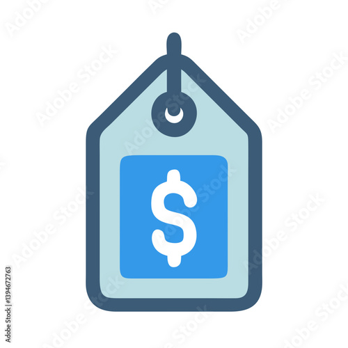 Price Tag Icon Outline Coloring Book Page Line Art Drawing Set White Background