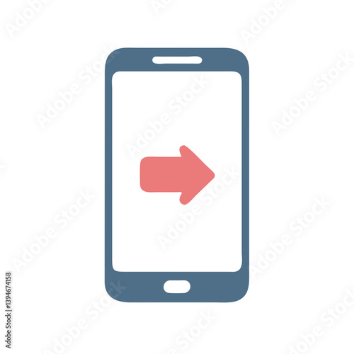 Smartphone Icon Outline Coloring Book Page Line Art Drawing Set White Background

