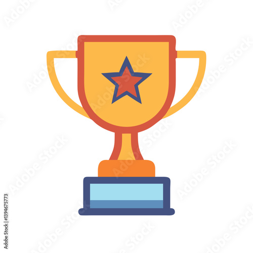 Trophy Icon Outline Coloring Book Page Line Art Drawing Set White Background

