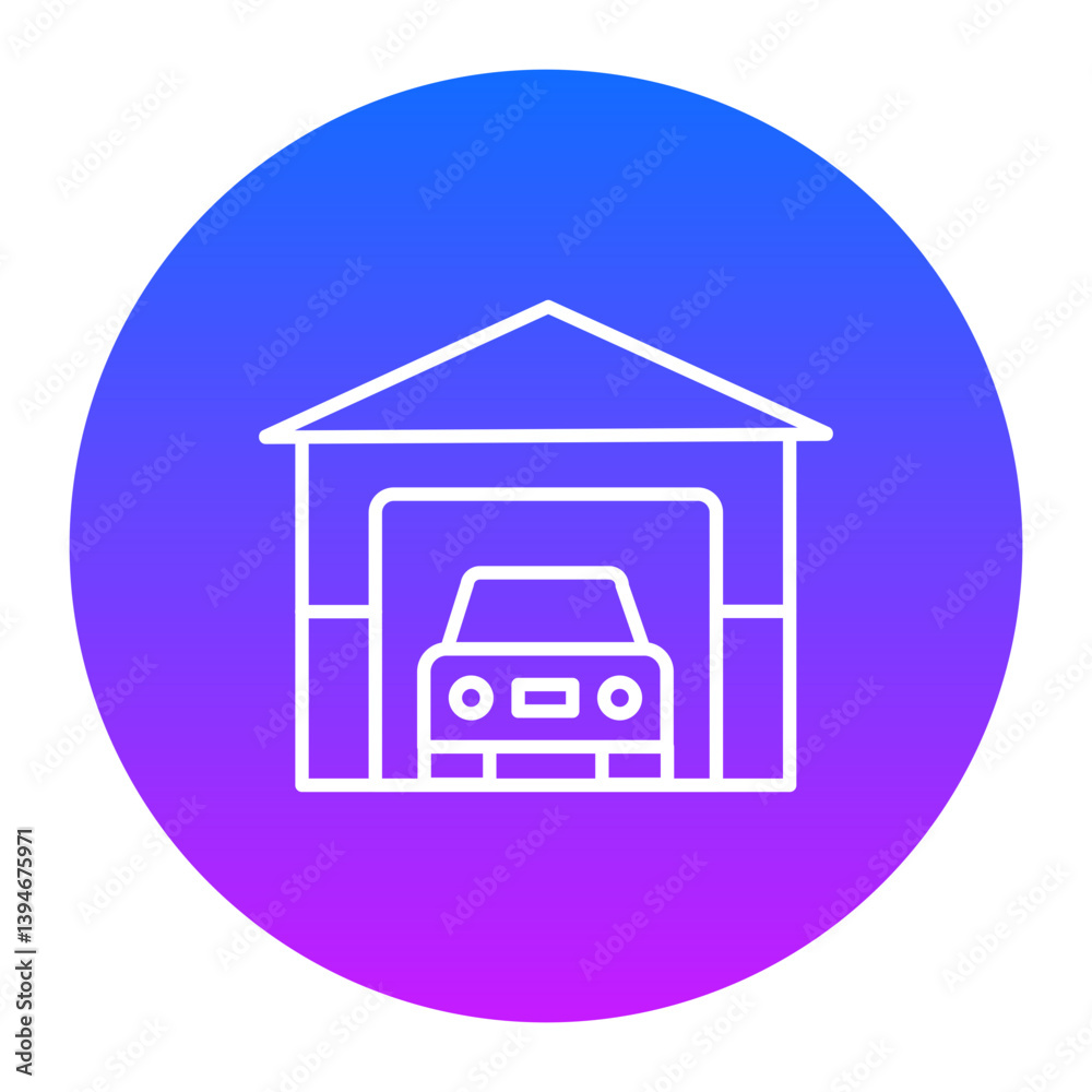 Car Garage Icon Car Garage Icon