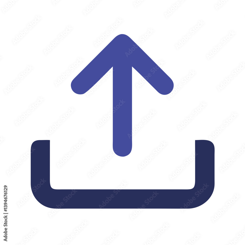 Upload Icon Outline Coloring Book Page Line Art Drawing Set White Background Upload Icon Outline Coloring Book Page Line Art Drawing Set White Background