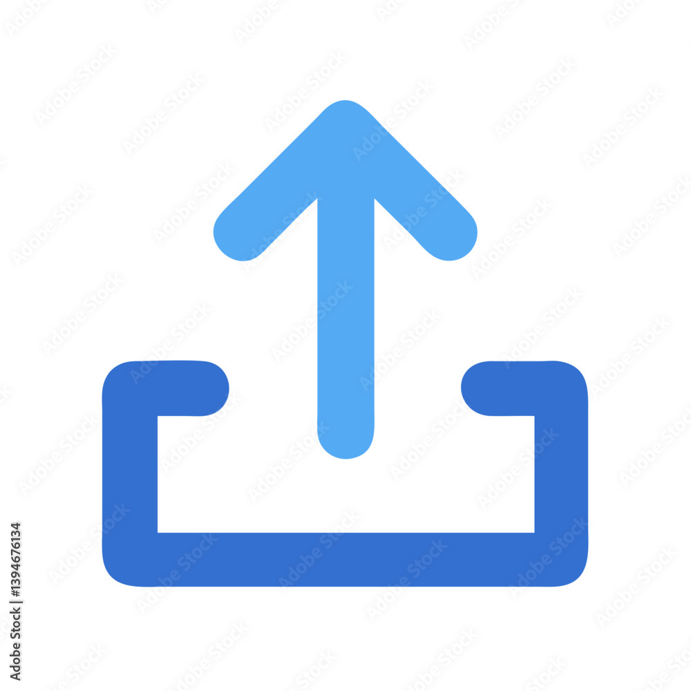Upload Icon Outline Coloring Book Page Line Art Drawing Set White Background Upload Icon Outline Coloring Book Page Line Art Drawing Set White Background