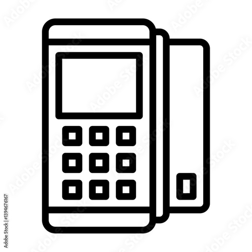 card payment outline icon. payment black line illustration.