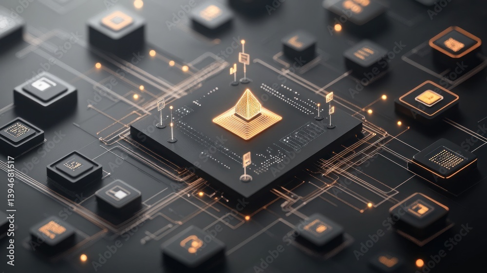 Complex digital circuit with pyramid