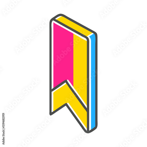Free Download Vibrant retro groovy bookmark icon for digital interfaces and app design - GFXLoad