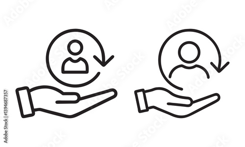 User account management and support concept, vector illustration