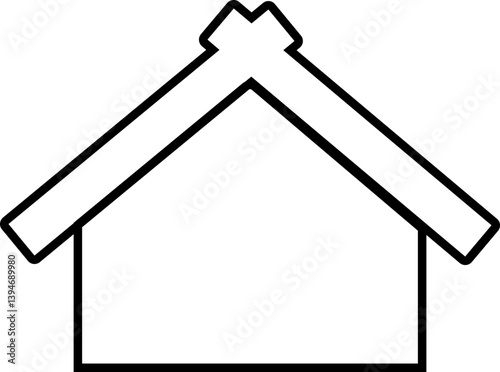 House building icons in line. isolated on transparent background.