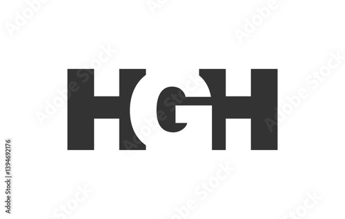 HGH logo design. Initial letter H G H bold font style for tech startups, consulting, corporate branding. Creative company name, headlines typography identity, trendy logotype.