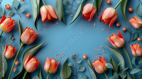 Wallpaper Mural Aerial Tulip Floral Pattern in a rectangle Frame  HD 8K wallpaper Photographic Image
 Torontodigital.ca