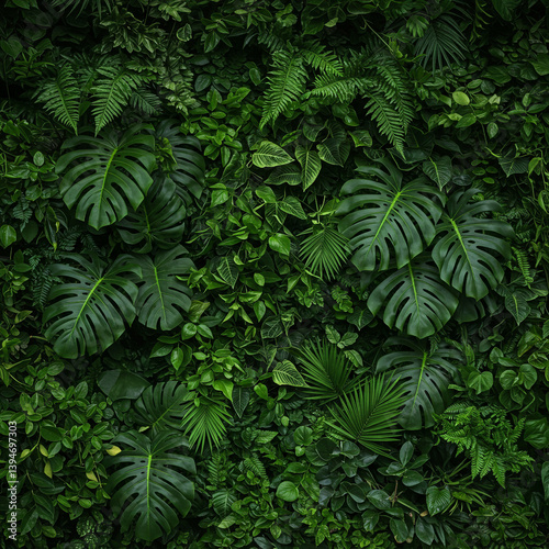 Overgrown Green Foliage Bac...
