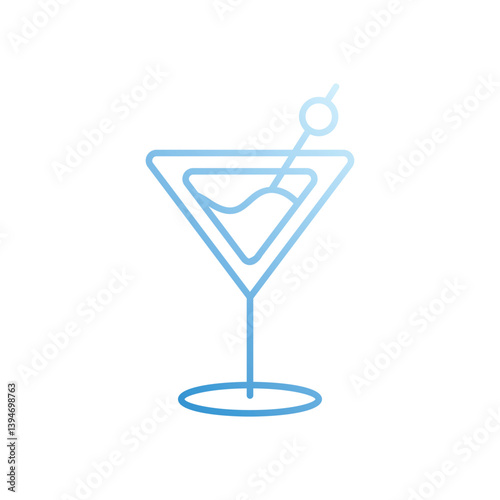 Cocktail  vector icon stock illustration