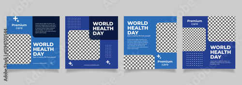 world health day social media post web banner medical template.
