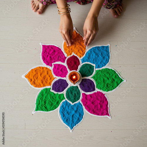 Overhead View of Hands Crea...