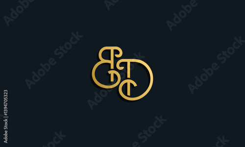 Luxury fashion initial letter BD logo.