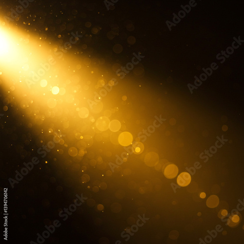Abstract Golden Light Strea...