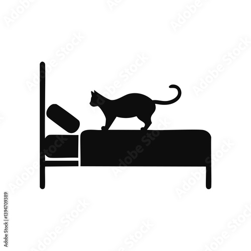 Canvas Print animal silhouette, bird silhouette, farm animal, pet icon, black silhouette, vec