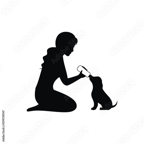 Photography animal silhouette, bird silhouette, farm animal, pet icon, black silhouette, vec